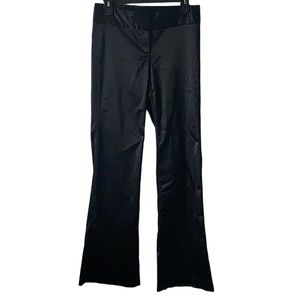 THEORY black Frederica satin looking flare evening pants size 2